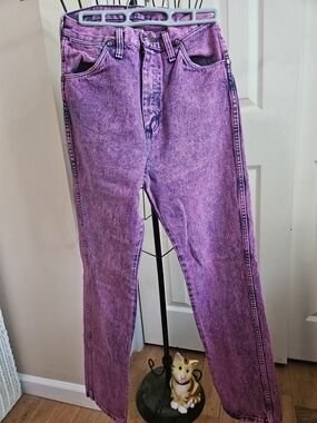 Vintage Wrangler Purple  Acid Wash Jeans Size 7